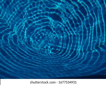 The​ pattern​ of​ surface​ blue​ water​ in​ the​ swimming​ pool​ reflected​ with​ sunlight​ for​ background. Abstract​ of​ surface​ blue​ water​ in​ the​ deep​ sea​ for​ blue​ background​