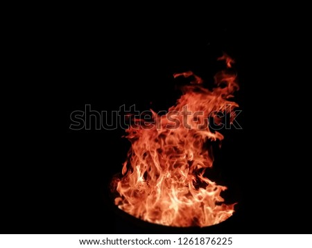 Fire​ Flame​ Blaze​ on​ Black​ Background