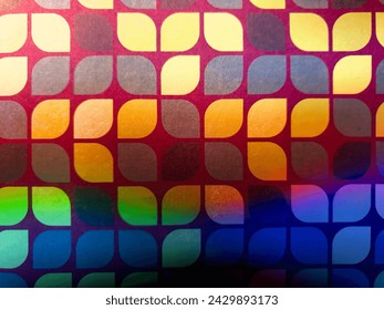 Background with 70s style pattern