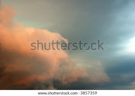 Background abstract: firey clouds