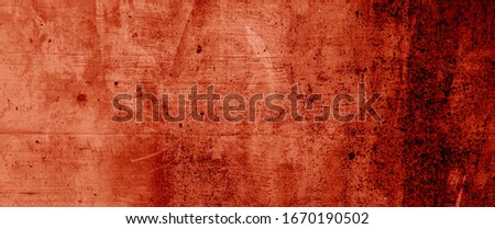 Similar – Wall with layers of red, orange and white paint weathered by the sun