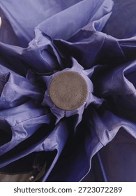 background with abstract purple theme. Purple object photos are full of folds and shadows