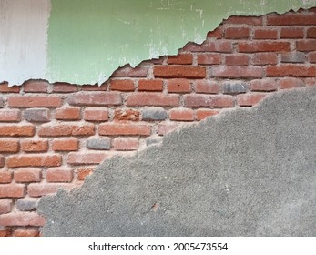 Background, Abstract, Trxture,, Walpaper, Old Broken Brick Wall