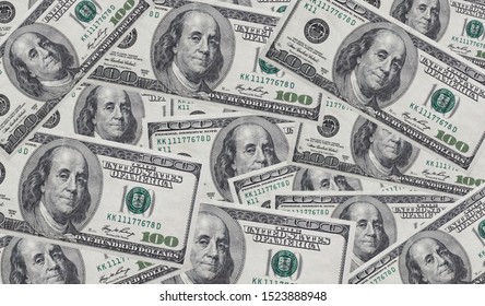 Close 100 Dollar Bills Background Amarican Stock Photo 1495973978 ...