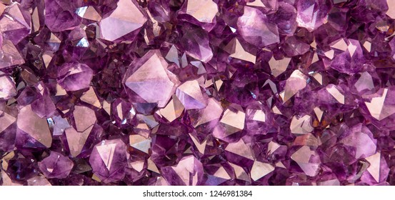 Background with amethyst crystals