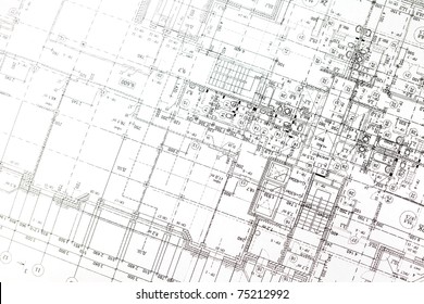 background of architectural drawing - Shutterstock ID 75212992