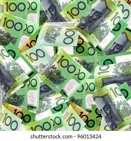 Background Of Australian One Hundred Dollar Bills.