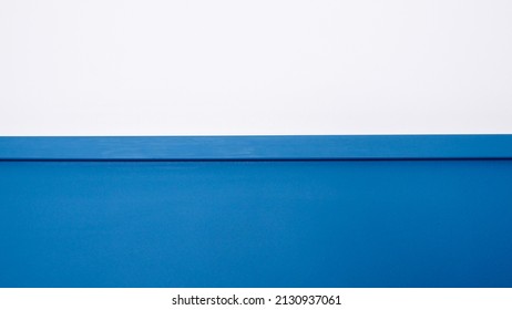 Background Backdrop With Two Tone Wall Blue And White.