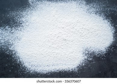 Background For Baking - Flour Sprinkled On The Table