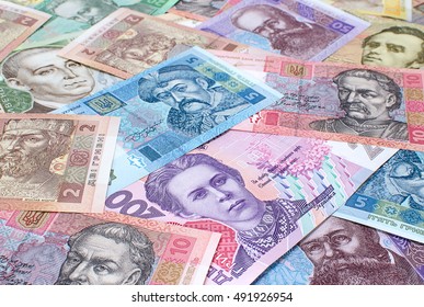 Background of banknotes Ukrainian hryvnias