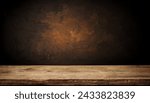 background of barrel and worn old table of wood. High quality photo