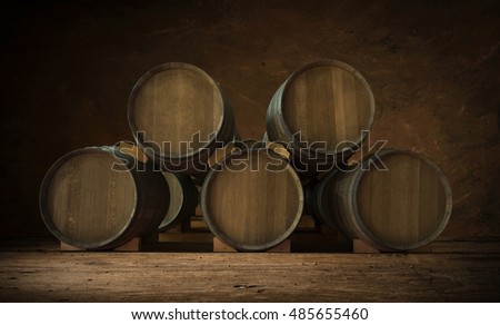 background of barrel and worn old table of wood,