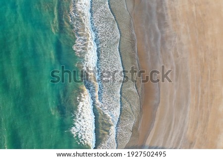 Similar – Image, Stock Photo Aerial Panoramic Drone View Of Sea Waves Crushing On Rocky Beach