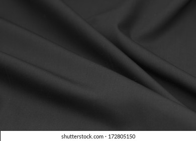 Background Of Black Cloth. Texture