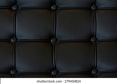 Background Of Black Leather Couch Textured 