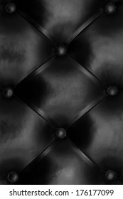 Background Of Black Quilted Leather