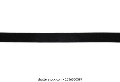 Background With Black Velvet Ribbon On White Background