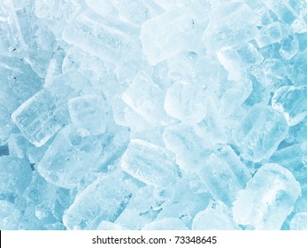 Background Of Blue Ice Cubes