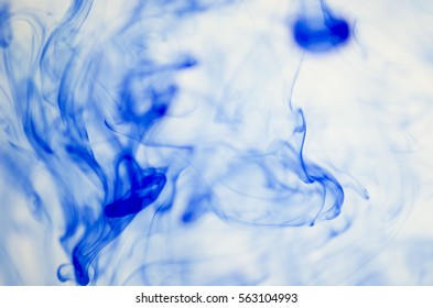 Background Blue Ink Dissolve In Water