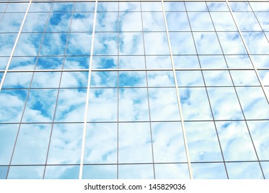 Background Blue Sky Reflect On Glasses Stock Photo 145829036 