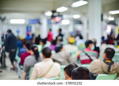 Background blur the number of patients waiting for treatment in 