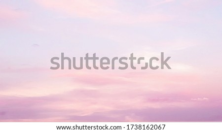 Background of blurred pink sky and clouds in soft sweet tone.