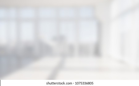 Background of blurred White empty light room with big panoramic windows - Shutterstock ID 1075336805