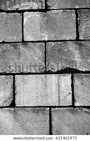 Background of bricks cinder block. Image includes a effect the black and white tones.