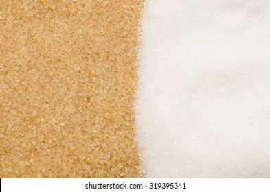 Background Of Brown And White Sugar