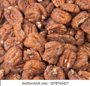 A Background Of Candied Pecans