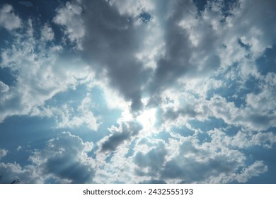 background clouds sun ray light shine beam