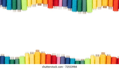 Background with coils of threads, isolation