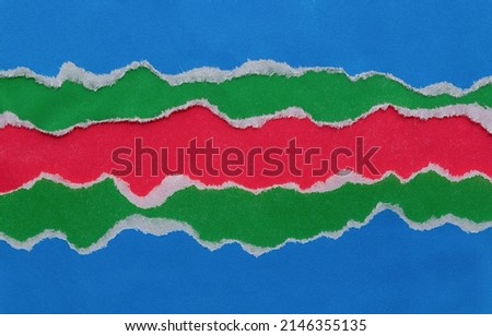 background of colored torn paper with copy space