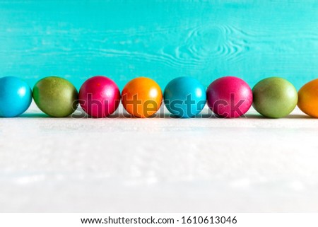 Background from Colorful Easter Eggs. Copy Space