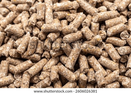 Background from compound feed. Feed for pigs, cows, chickens. Compound feed