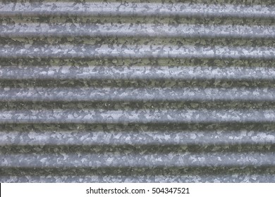 A Background Of The Corrugated Galvanized Steel Of An Agricultural Farm Grain Storage Bin.