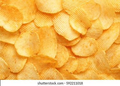 background corrugated golden chips with texture