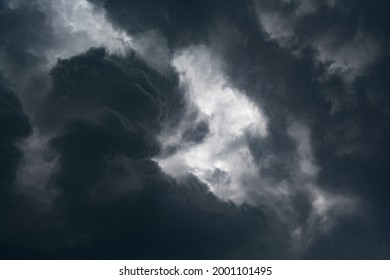 Background of dark clouds before a thunder storm.