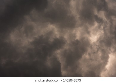 Background of dark clouds before a thunder-storm. They are formed due to intense western disturbance, an extra-tropical storm in Himalayas egion of Himachal pradesh, India.