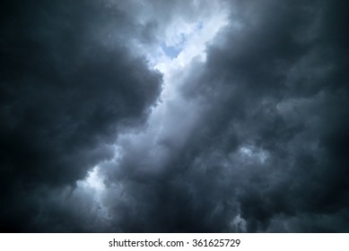 Background of dark clouds before a thunder-storm