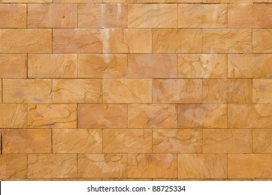 Background Of Decorate Sand Stone Wall Surface