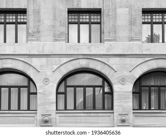 Background for design, texture walls and windows of houses, building facades. On the streets in Istanbul, public places. - Shutterstock ID 1936405636