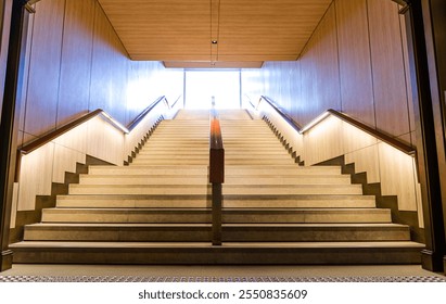 Background of empty subway station staircase - Powered by Shutterstock