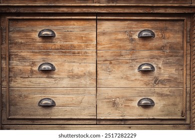 Background - facade of an old wooden chest of drawers - Powered by Shutterstock