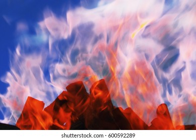 background of fire as a symbol of hell and eternal torment