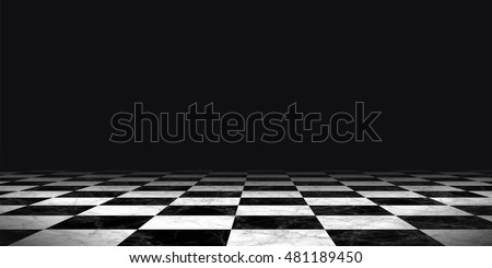 background floor pattern in perspective with a chess board design