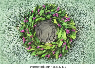 Background Of Flower Wreath Newborn Prop