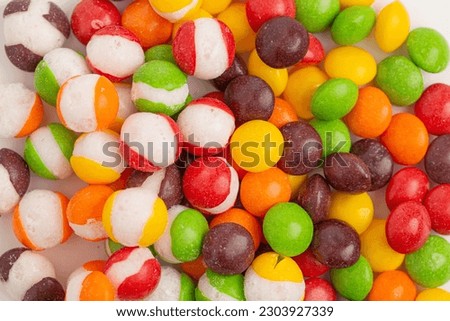 Background of Freeze Dried Rainbow Candy