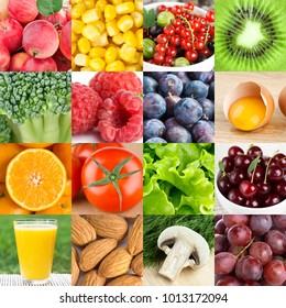 Background of fresh healthy food