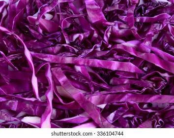 background of fresh shredded red cabbage - Shutterstock ID 336104744